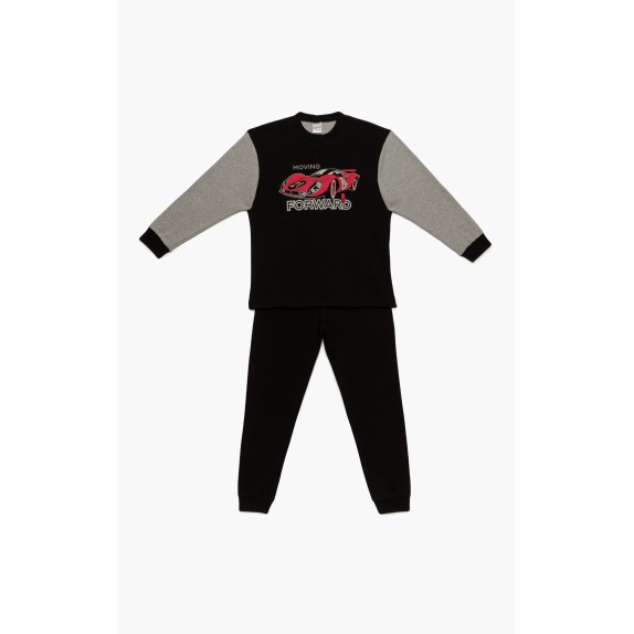 Πυτζάμα Παιδική Χειμερινή Minerva Forward Black/Grey...