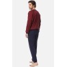 Πυτζάμα Ανδρική Χειμερινή Minerva Bull Bordeaux 71047-431 Μέγεθος - Large
