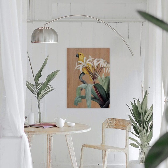 Πίνακας Διακόσμησης Ξύλου Ango Yellow Parrots L 21657