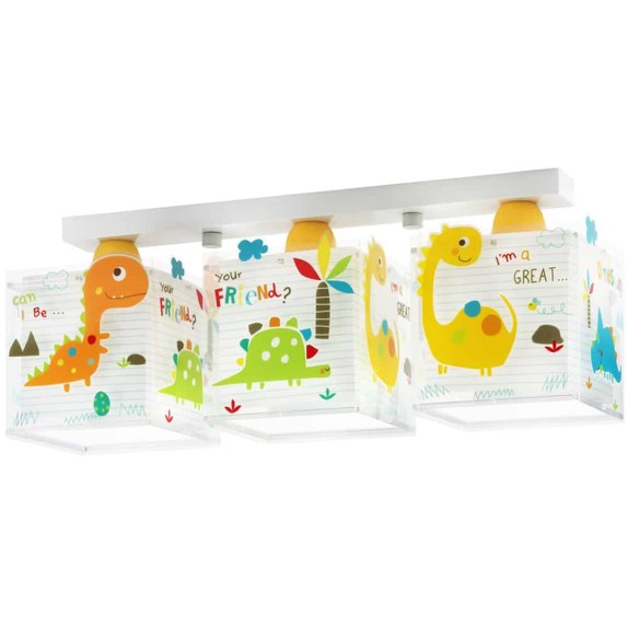 Τρίφωτο Παιδικό Φωτιστικό Ango Dinos 73453