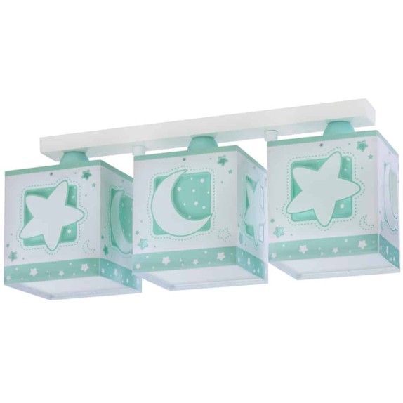 Τρίφωτο Οροφής Ράγας Ango MoonLight Green 63233NH