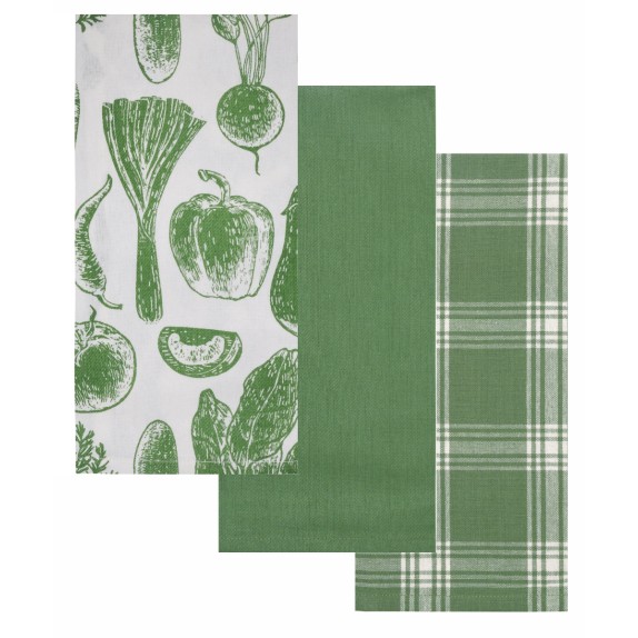 Σετ Πετσέτες Κουζίνας 3 Τεμαχίων Kentia Fazzy 24240x60