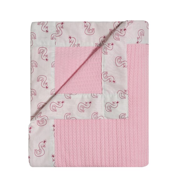 Κουβέρτα Κούνιας Kentia Odile -Πλεκτη Με Φασα 120x140