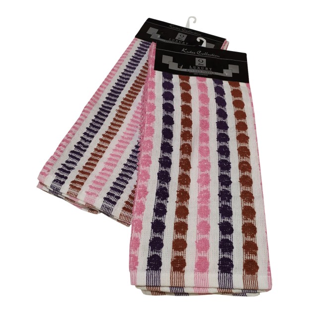 Σετ Ποτηρόπανα 2τεμ-ΚΟΜΒΟΣ πετσετέ LUXURY 100%...