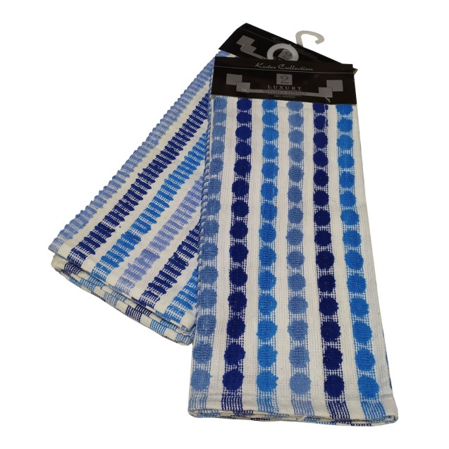 Σετ Ποτηρόπανα 2τεμ-ΚΟΜΒΟΣ πετσετέ LUXURY 100%...