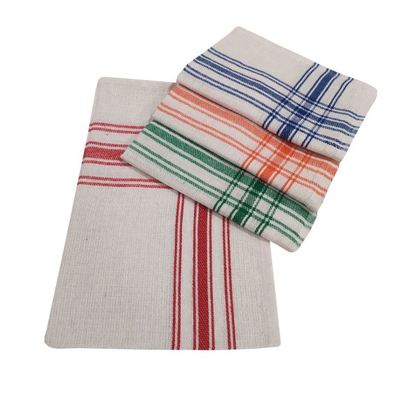 Σετ Ποτηρόπανα 4τεμ-ΚΟΜΒΟΣ Πικέ 100% Cotton 45x65 Lines...