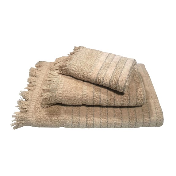 Πετσέτα Le Blanc Πεννιέ Ζακάρ 550gr/m2 PAROS Beige Χειρός...