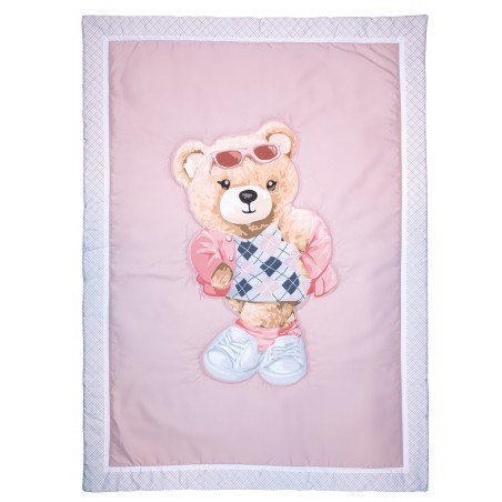 Κουβερλί Κούνιας Greenwich Polo Club 8843 Μπεζ- Ροζ 110x150