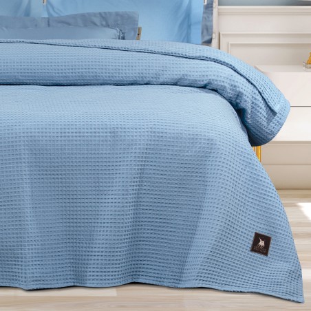 Κουβέρτα Πικέ Υπέρδιπλη Greenwich Polo Club 220X240 3457 Μπλε Ραφ