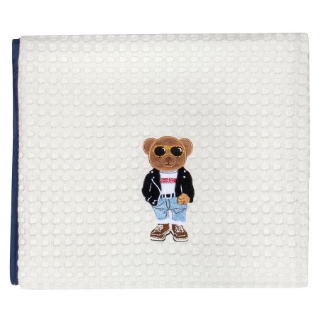 Κουβέρτα Πικέ Κούνιας Greenwich Polo Club 110x150 8838 Λευκό- Μπλε Σκούρο