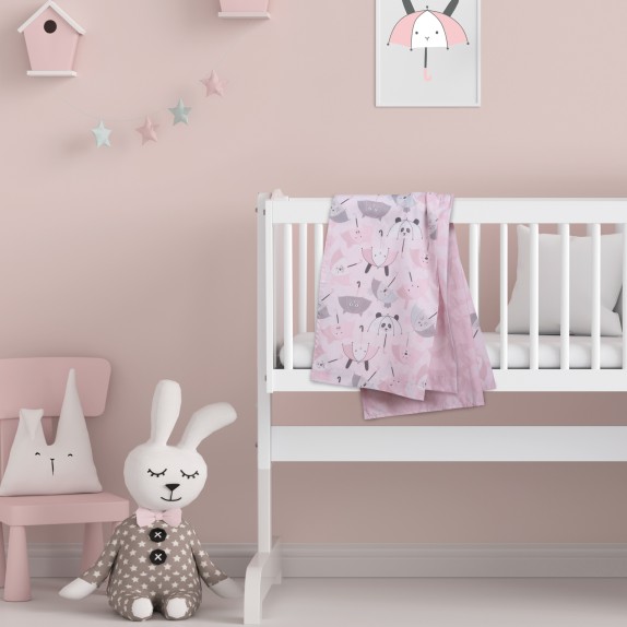 Σετ Σεντόνια Λίκνου 2 Τεμαχίων Das Baby Fun 4878 Γκρι-...