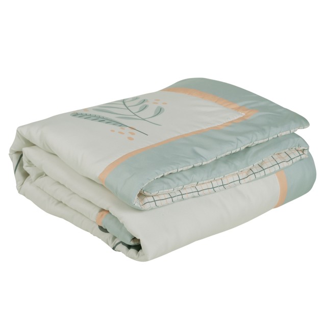 Κουβερλί Das Baby Fun 4879 Γκρι- Πράσινο- Σομόν...