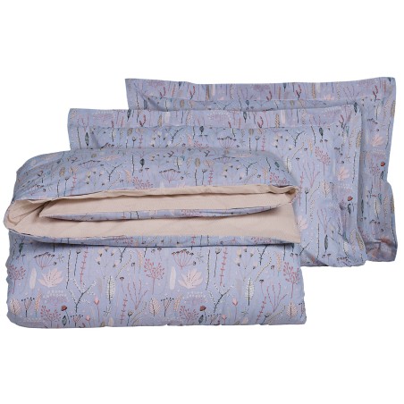 Σετ Σεντόνια Μονά με Λάστιχο 3 Τεμαχίων Das Home Casual 5416 Λιλά- Μαύρο- Μπεζ 120x200+35