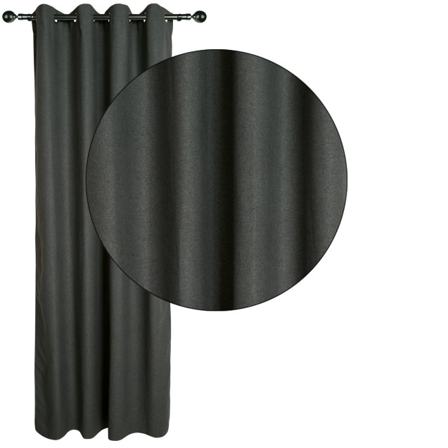 Κουρτίνα Με Κρίκους Das Home 140Χ270 2261 Γκρι...