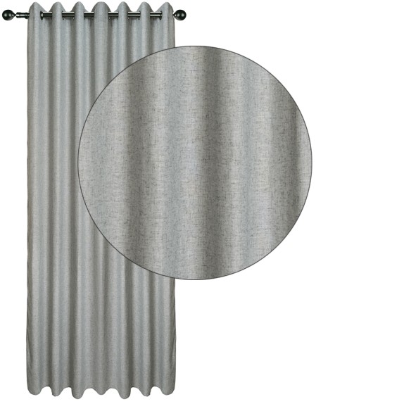 Κουρτίνα Με Κρίκους Das Home 140Χ270 2252 Γκρι