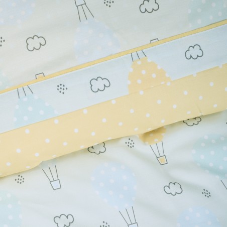 Σετ Παιδική Παπλωματοθήκη Μονή 2 Τεμαχίων Das Kids 4880 Γαλάζιο- Κίτρινο- Μέντα 160x240