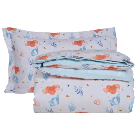 Σετ Παιδική Παπλωματοθήκη Μονή 2 Τεμαχίων Das Kids 4876 Λιλά- Μέντα- Ροζ 160x240