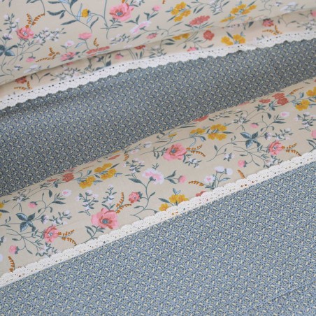 Κουβερλί Υπέρδιπλο Das Home Prestige 1681 Κοραλλί- Μπεζ- Πετρόλ 220x240