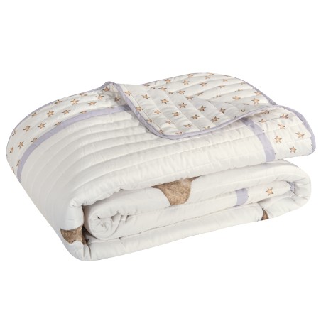 Κουβερλί Μονό Greenwich Polo Club 8840 Λευκό- Μέντα- Μπεζ 160x220