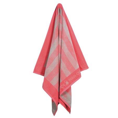 Πετσέτα Θαλάσσης Greenwich Polo Club 90x170 3887 Εκρού- Κοραλλί