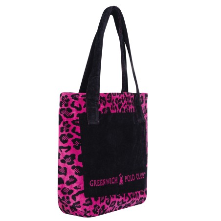 Τσάντα Θαλάσσης Greenwich Polo Club 55x40 3863 Μαύρο- Ροζ- Τουρκουάζ