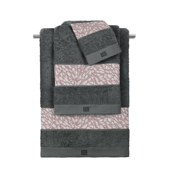 Σετ Πετσέτες 3 Τεμαχίων Guy Laroche Root Lilac - Anthracite