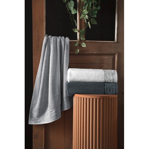 Πετσέτα Σώματος Guy Laroche Tiber Silver 70x140