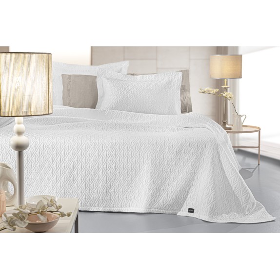Κουβέρτα Υπέρδιπλη Guy Laroche Oasis White 245x260