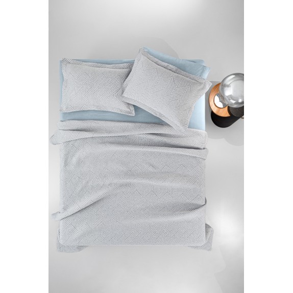 Κουβέρτα Μονή Guy Laroche Tetris Silver 160x220