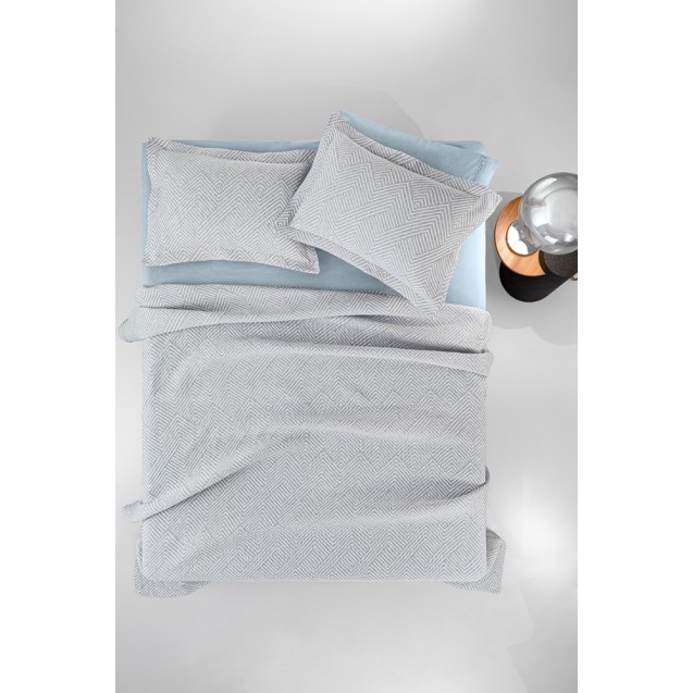 Κουβέρτα Μονή Guy Laroche Tetris Silver 160x220