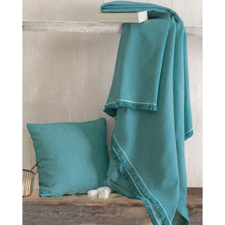 Μαξιλαροθήκη Διακόσμησης Rythmos Utopia Πετρολ 40x40