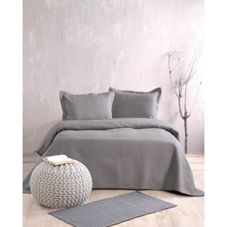 Σετ Κουβερλί King Size 3 Τεμαχίων Rythmos Allure Γκρι 240x250