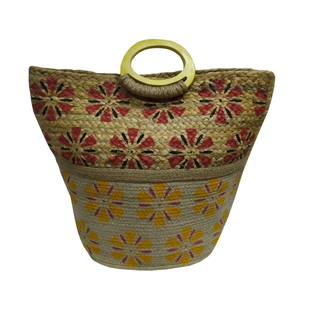 Τσάντα Θαλάσσης ΚΟΜΒΟΣ 100% Γιούτα Multicolor...