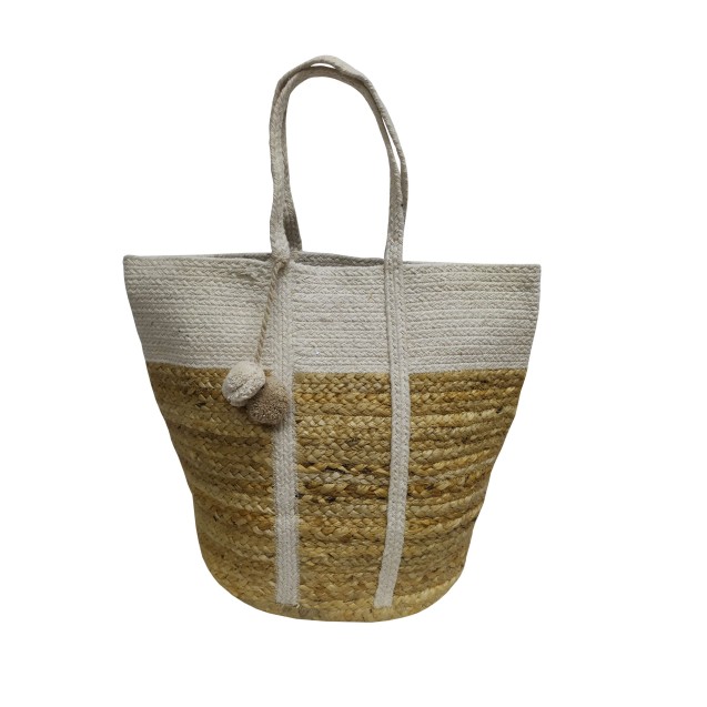 Τσάντα Θαλάσσης ΚΟΜΒΟΣ 100% Γιούτα Natural -...