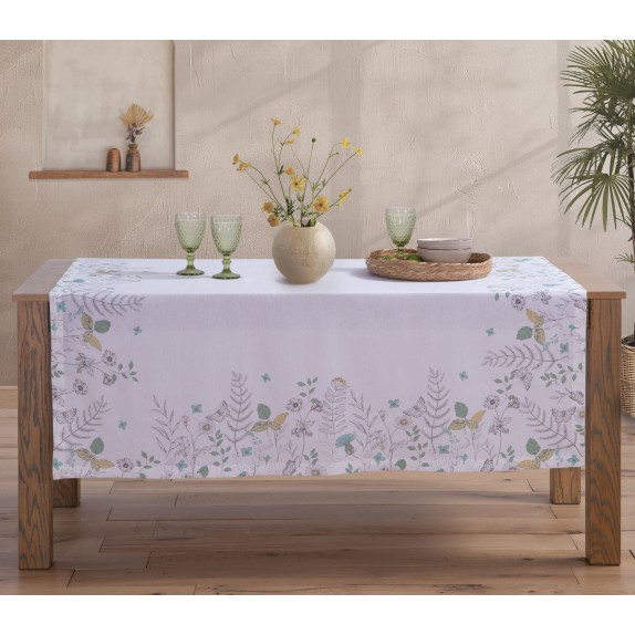 Τραπεζομάντηλο Nef-Nef Spring Mood 140x140 Ecru