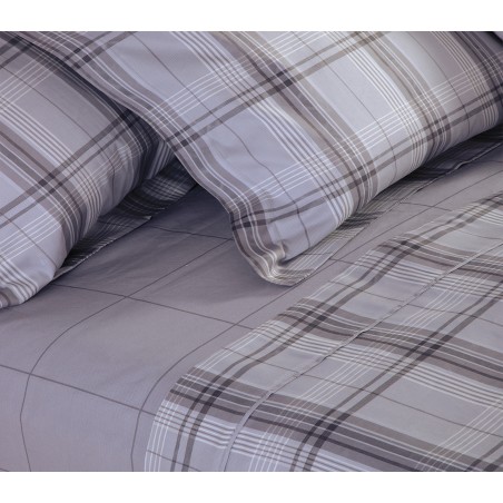 Σετ Παπλωματοθήκη Υπέρδιπλη Nef-Nef Caldor 240x230 Grey