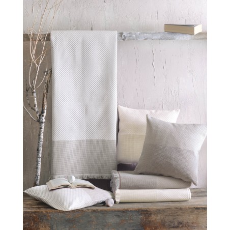 Μαξιλαροθήκη Διακόσμησης Rythmos Ombre Μπεζ 40x40