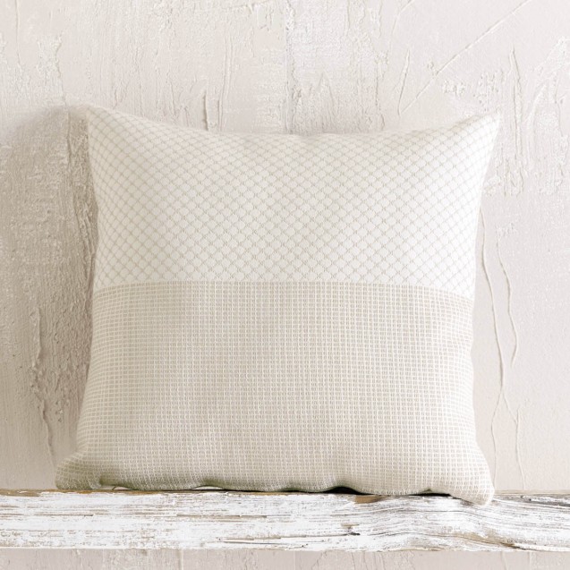 Μαξιλαροθήκη Διακόσμησης Rythmos Ombre Εκρου 40x40