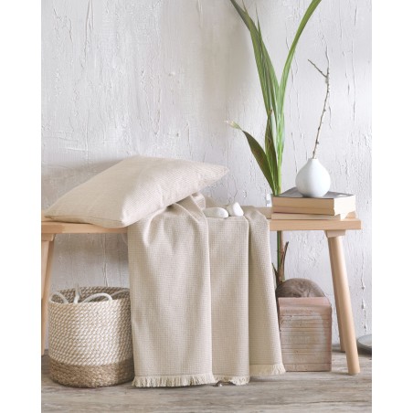 Μαξιλαροθήκη Διακόσμησης Rythmos Silvana Μπεζ 40x40