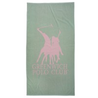 Πετσέτα Θαλάσσης Greenwich Polo Club 90x170 3850 Μέντα- Ροζ
