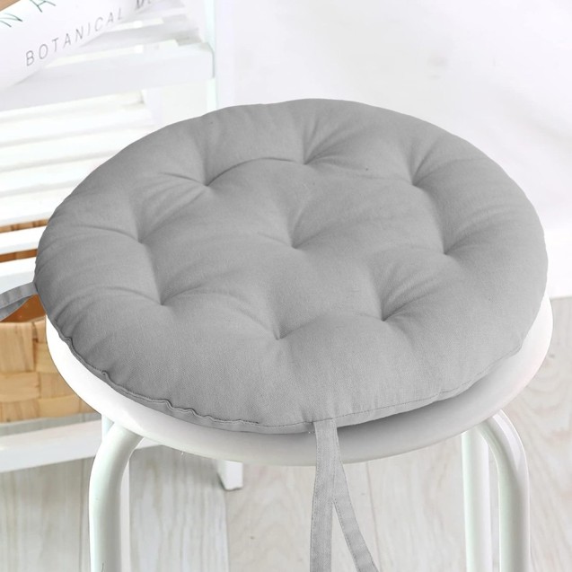 Μαξιλάρι Καρέκλας Melinen Mad Light Grey Φ 40