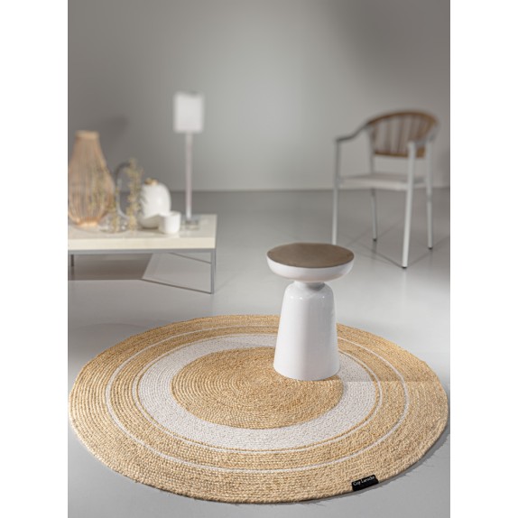 Χαλί Guy Laroche Majestic White Round 150 εκ -