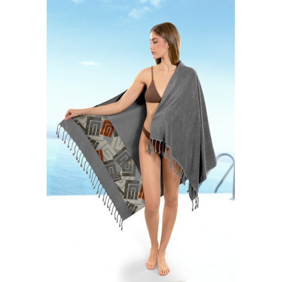 Πετσέτα Θαλάσσης Παρεό Guy Laroche Pestemal 22 Anthracite...