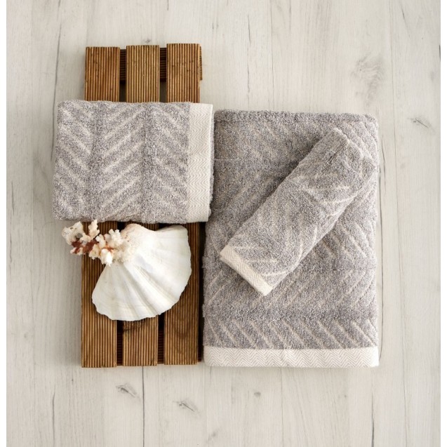 Πετσέτα Μπάνιου Sb Home Preston Silver 80x150