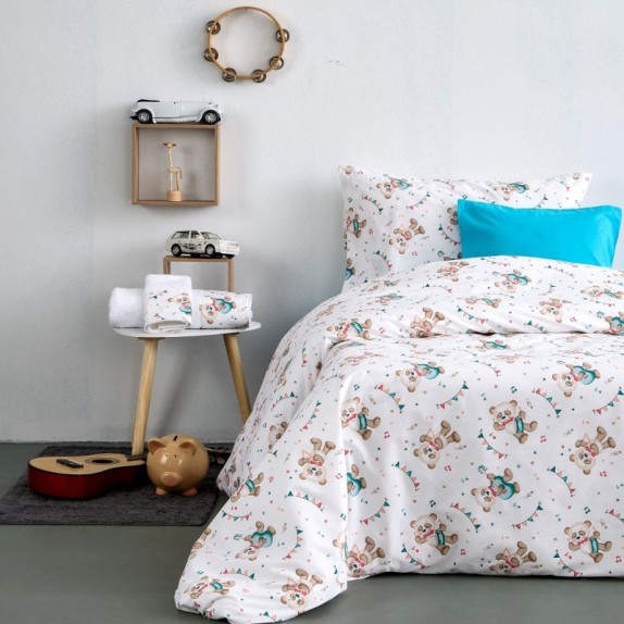 Κουβερλί Μονό Sb Home 160x240- Music Blue