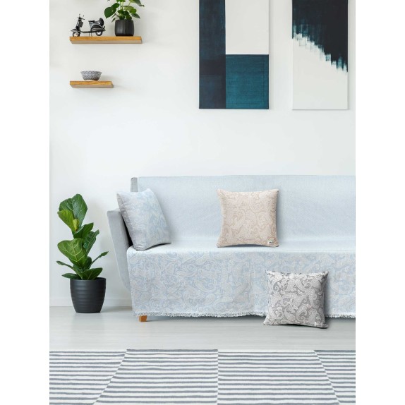 Ριχτάρι Τριθέσιου Madi 170x300 Rococo Cyan