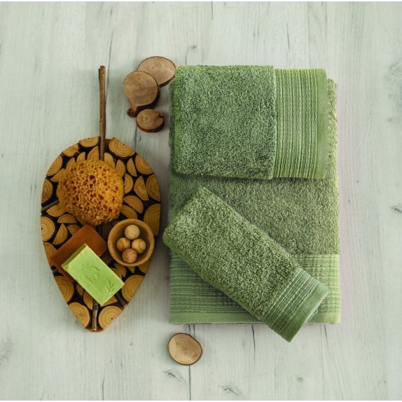 Σετ Πετσέτες 3 Τεμαχίων Sb Home Calvin Olive