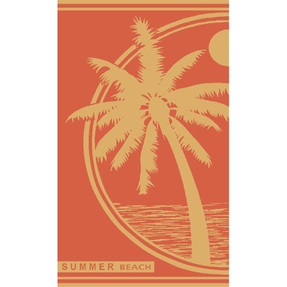 Πετσέτα Θαλάσσης Βελουτέ Ζακάρ Dimcol 223 87x165