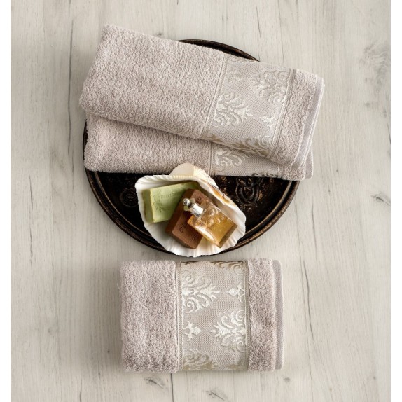 Πετσέτα Προσώπου Sb Home Marley Beige 50x90