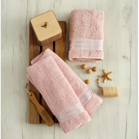 Σετ Πετσέτες 3 Τεμαχίων Sb Home Amira Salmon